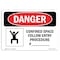 Signmission OSHA Danger, Confined Space Follow Entry Procedure, 18in X 12in Decal, 18" W, 12" H, Landscape OS-DS-D-1218-L-1088 - alternate 1